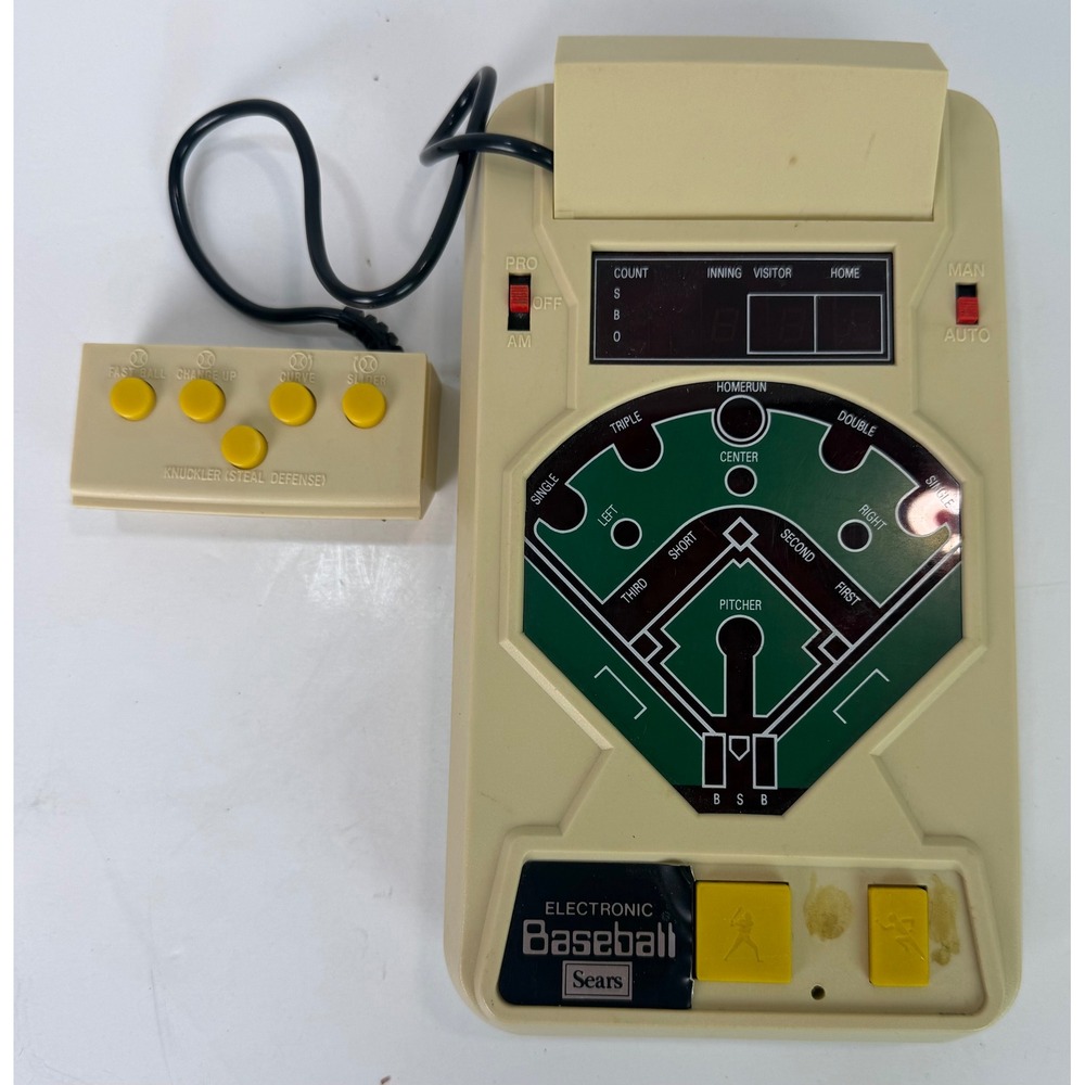 Vintage 1980 Sears Electronic Baseball Handheld Game No. 65094 *TESTED/WORKDS*